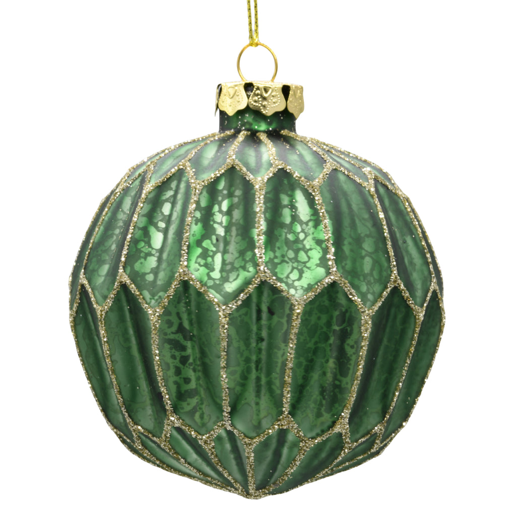 Green Christmas Tree decoration on a white background