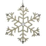 Silver Christmas Snowflake ornament on a white background