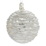 Luxury silver Christmas tree decoration on white background