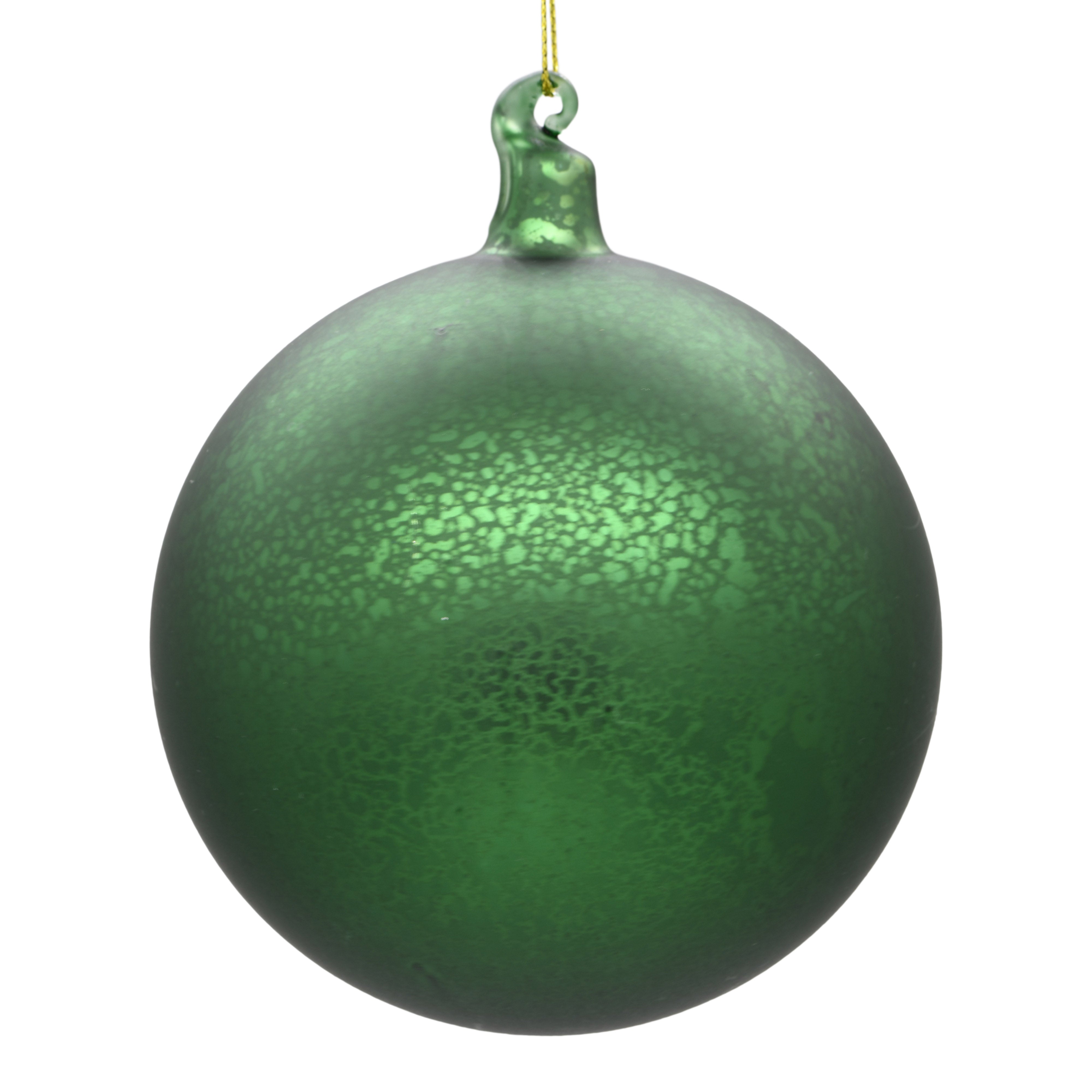 Large luxury green Christmas tree decoration on white background