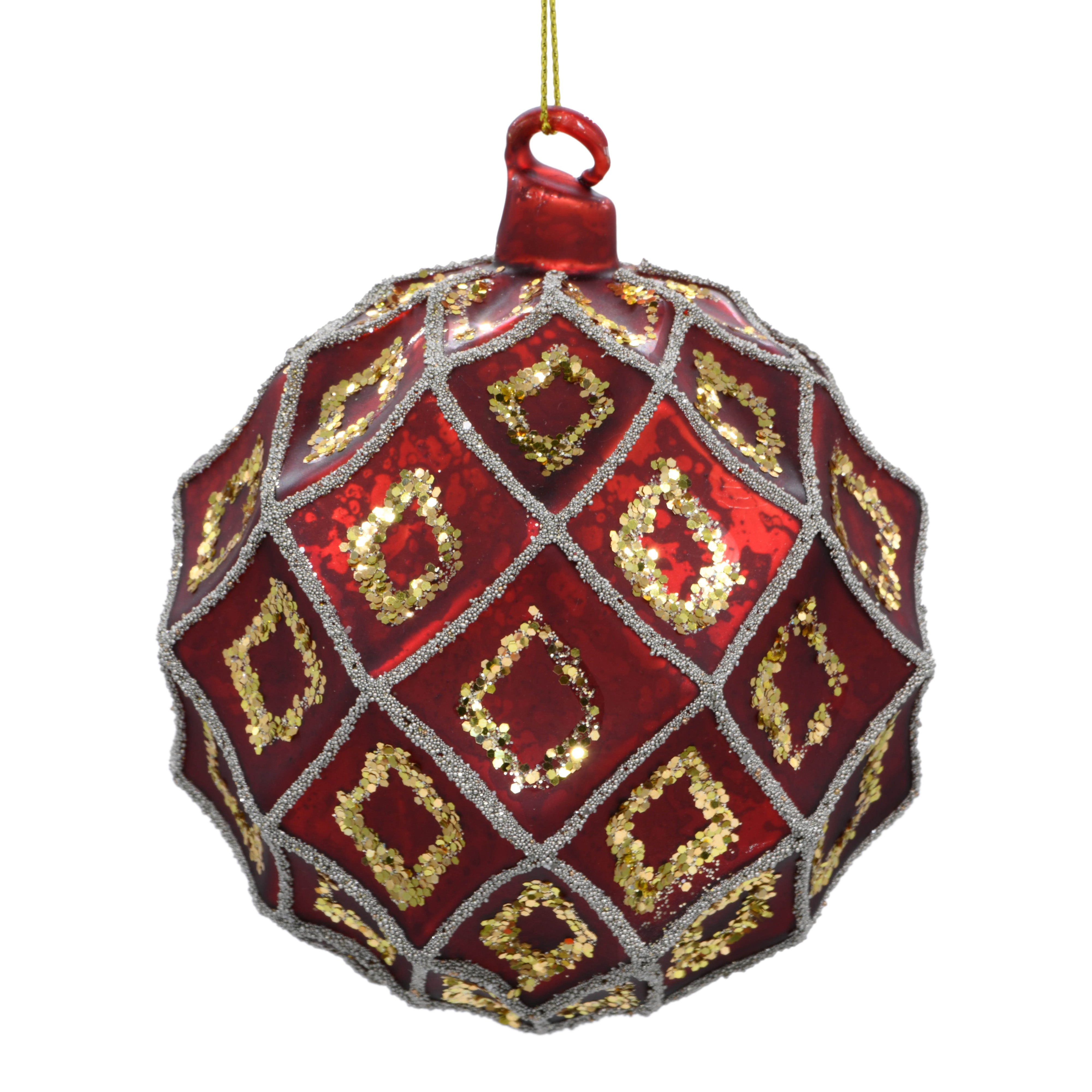 Red Christmas Tree Decoration on white background