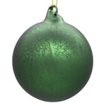 Set of 6 Marbled Baubles -  Green