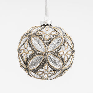 oversized large silver christmas bauble